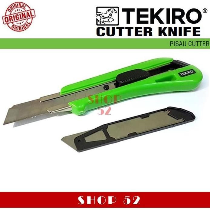 

ready !!! TEKIRO Pisau Cutter 9 18 mm Kater Potong Knife Kecil 9mm Besar 18mm