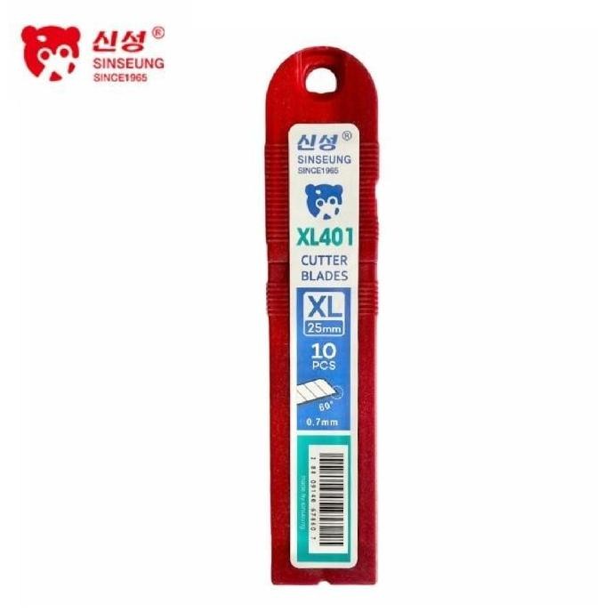 

ready !!! Isi cutter besar 25 mm XL401 SINSEUNG Cutter Blade 25mm (10 pcs per tube) Made In KOREA