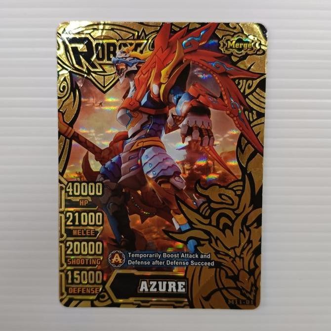 Kartu hero of robots legend Azure Rare Original