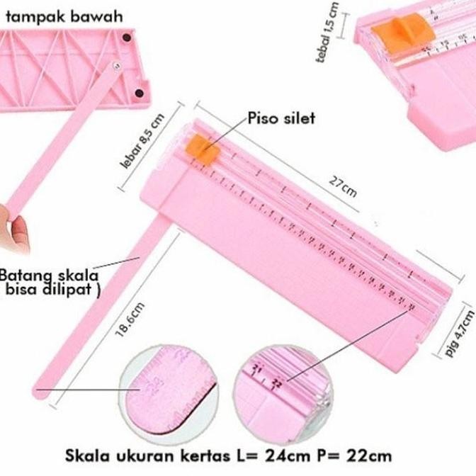 

ready !!! Alat Pemotong Kertas Portable A4 A5 - Mini Paper Trimmer Cutter A5