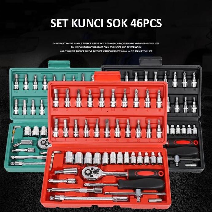 Set Kunci Sok 46 pcs Kunci Shock Mobil Motor