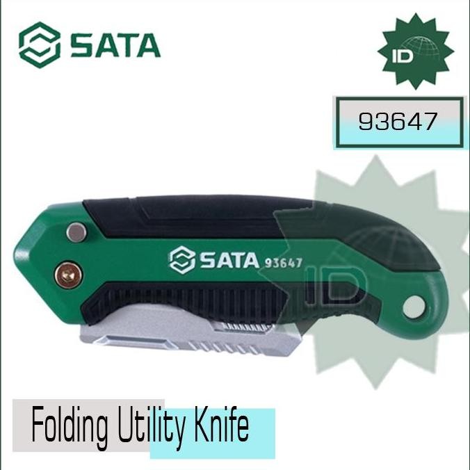 

ready !!! Pisau Cutter Lipat. Folding Utility Knife 93647 Sata Tools