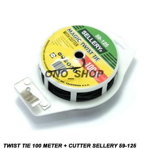 

ready !!! Twist Tie 100 Meter + Cutter Sellery 59-125
