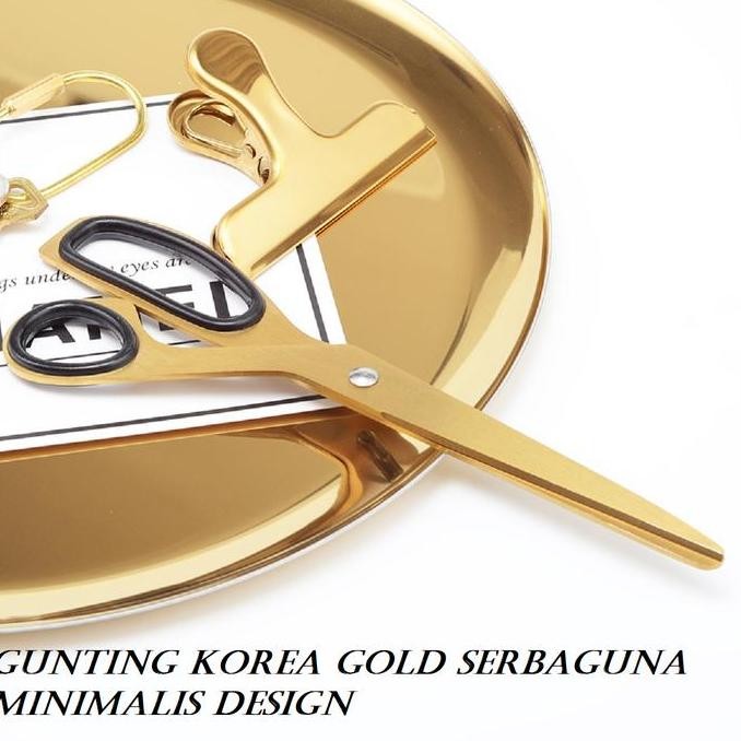

ready !!! golden scissors asymmetric / gunting korea gold serbaguna minimalis design