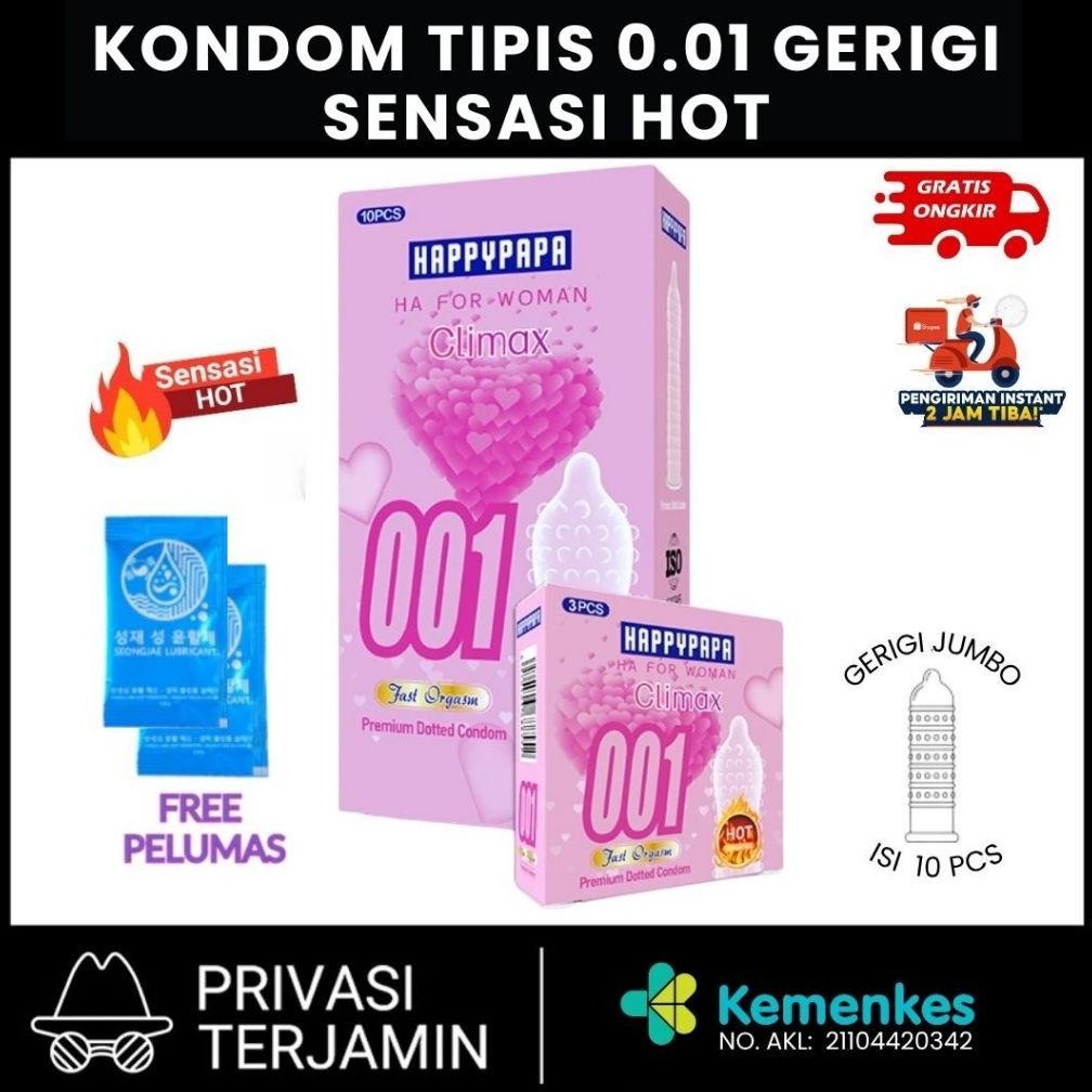 New Product Kondom Tipis 0.01 Hot Ice Bergerigi Jumbo - Privasi Aman