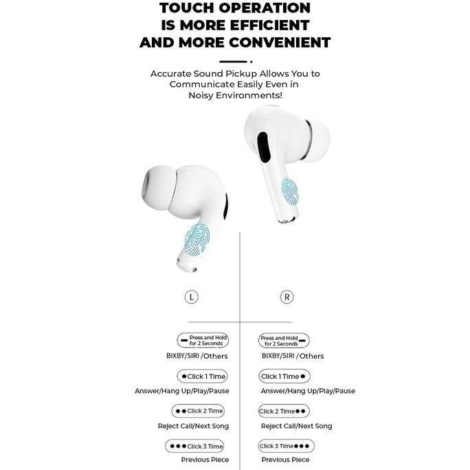 NEXO TWS A9 PRO + layar pintar "ANC/ENC" (Harga Terbaru) blout  hoot TWS Putih [terbaik]