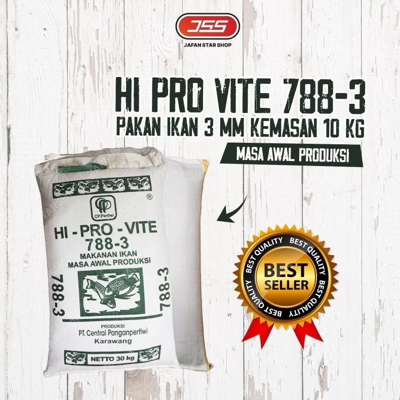 Pakan Ikan 788 Ukuran 3 Mili Pakan Ikan Nila Mas Lele Gurame dikemas 10 Kg AST