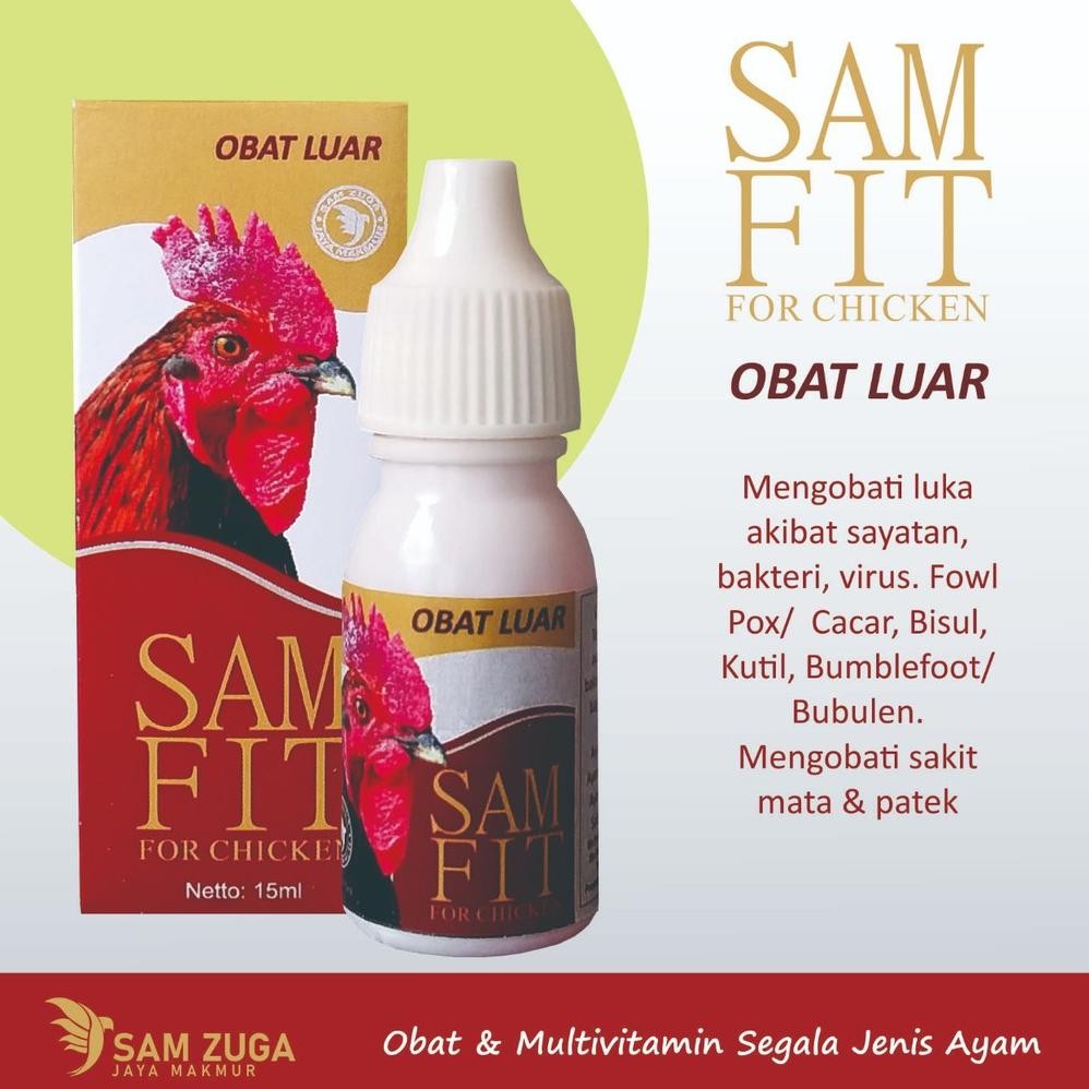 Obat Ayam Sakit Mata Berbusa Berair Bengkak Merah Snot Luka Luar Borok Ampuh Samfit Sam Fit Luar AST