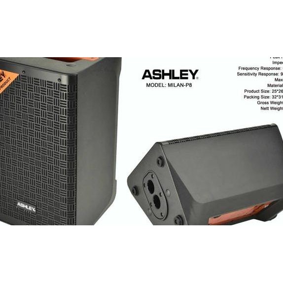 Speaker Ashley Pasif Milan P8 P 8 8 Inch