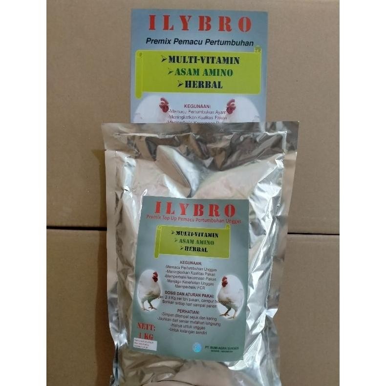 Ily Bro 1 Kg- Suplemen Multivitamin, Asam Amino Dan Herbal untuk Ayam Broiler dan Unggas Pedaging HY