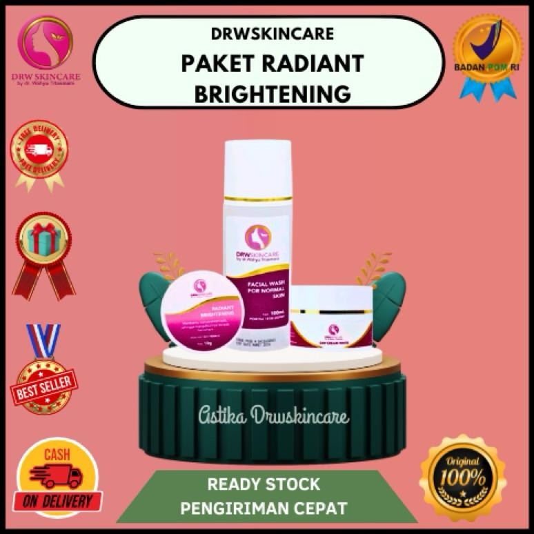 (COD)  Drw skincare paket Radiant Kulit Normal brightening original untuk flek / Paket radiant flek 