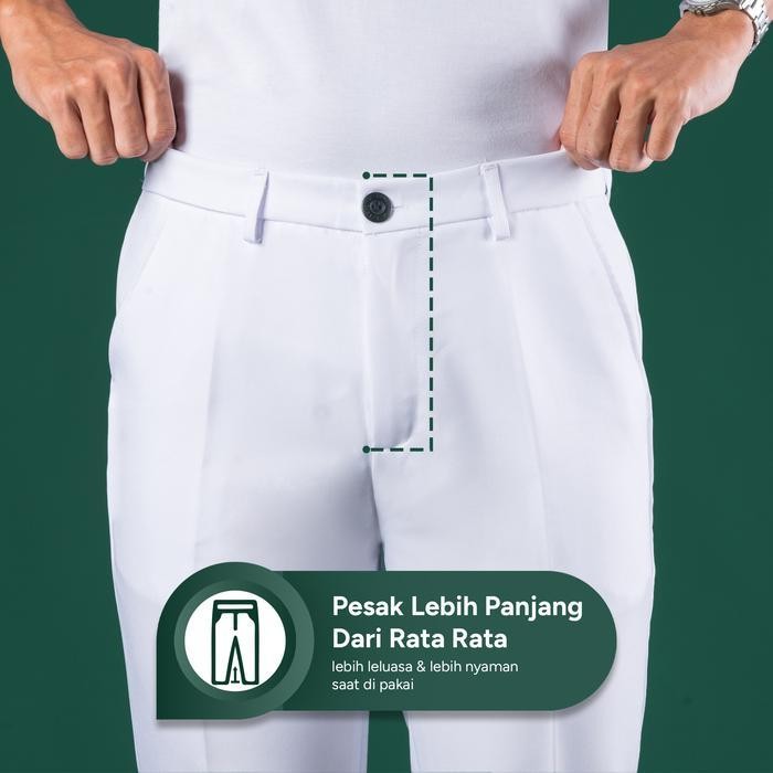 Dzargo - Celana Ankle Pants Pria (Formal, Bahan, Kantor, Kain, Kerja) Panjang Slimfit - Semi Wool