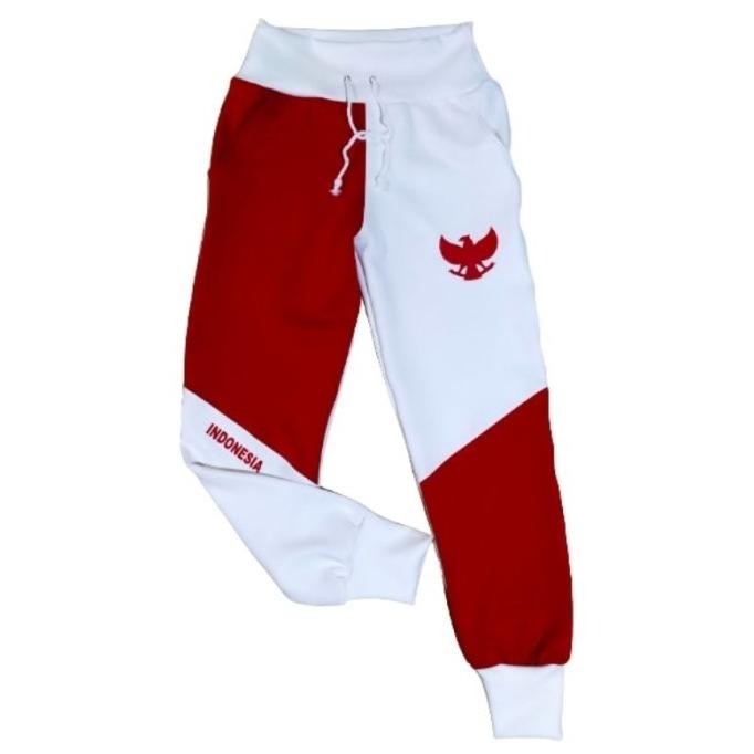 div Celana merah putih/celana joger olahraga HS