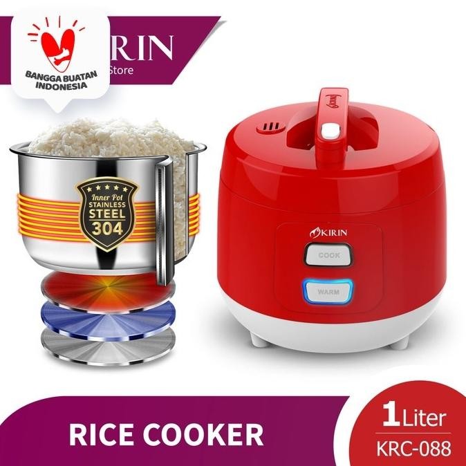 KIRIN Rice Cooker Stainless 1 Liter KRC-088