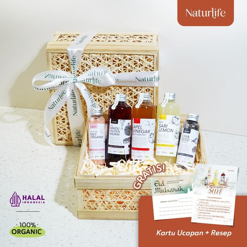 

CXV-38 GB29 Naturlife Hampers Hidup Sehat / Hampers Premium / Hampers Lebaran / Hampers Kado / Hampers Unik / Cuka Apel Original Organik With Mother Naturlife / Apple Cider Vinegar / Diet Kesehatan Detox Detoks / Bragg Dari Bumi / Nutrifarm / Suur Lemon