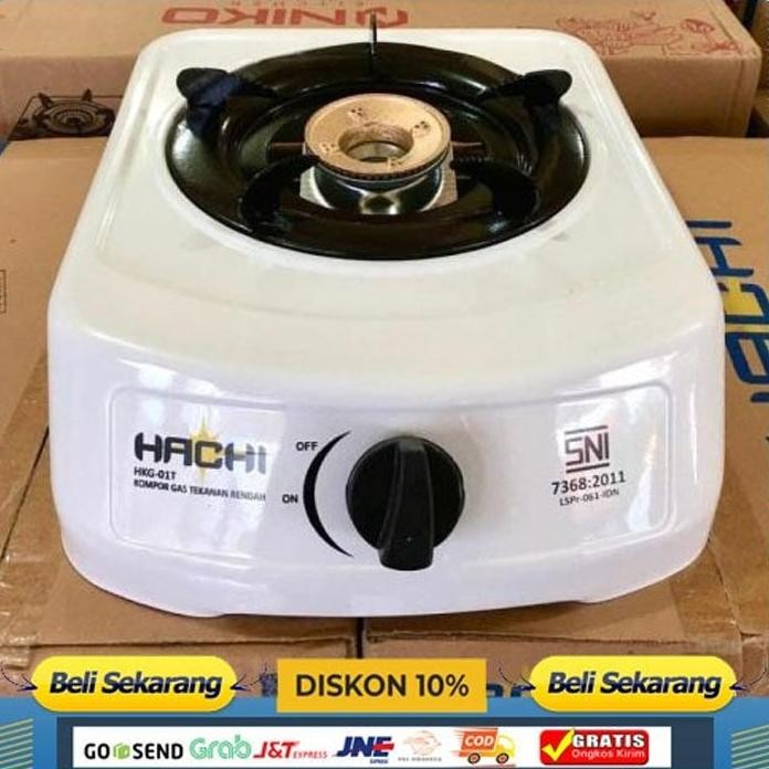 hachi paket Kompor Gas SNI 1 Tungku / kompor Merk Hachi + free selang regulator mantap murah