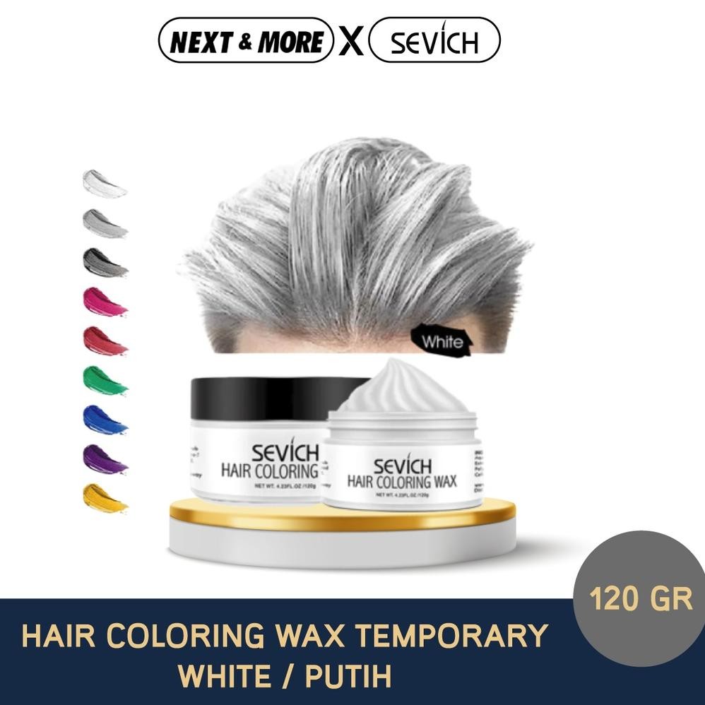 Sevich Original Pomade Hair Wax Gel Minyak Rambut Water Based Babershop Dye Cat Pewarna Rambut White