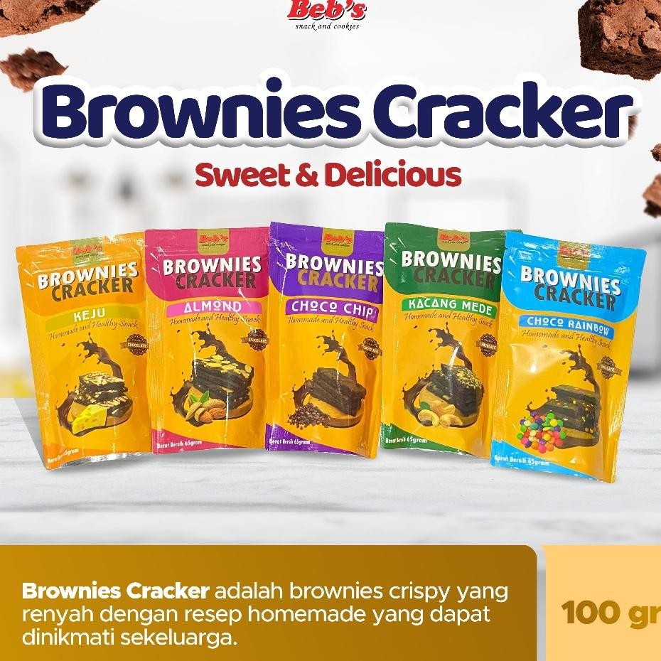 

Brownies Craer Keripik Brownies Crispy Crunchy Kemasan Pouch 100Gr Cemilan Sna Cokelat Viral Kekinian Ekonomis Best Quality