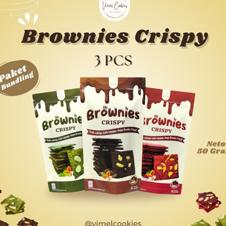

Paket 3 Pcs Brownies Crispy Mix 50 Gram