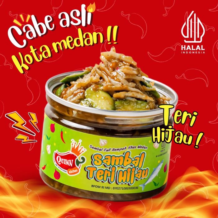 

TERLARIS Quinn of Spicy Teri Hijau Pete 150g - Sambal Pedas by Kitchen Medan Siap kirim