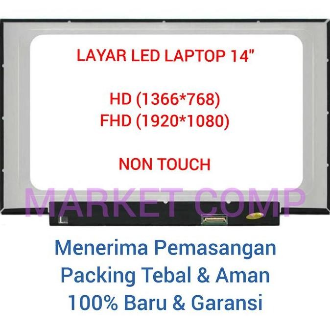 Layar Led Lcd Laptop Hp 14 14S Cf 14-Cf 14S-Cf 14S-Cf0Xxx 14S-Cf1Xxx 14S-Cf2Xxx 14S-Cf3Xxx 14S-Cf250