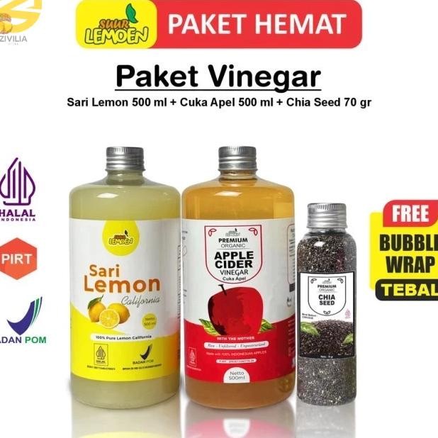 

Paket Paket Sehat 3In1 Cuka Apel Ml Sari Lemon Ml Dan Chia Seed 70Gr