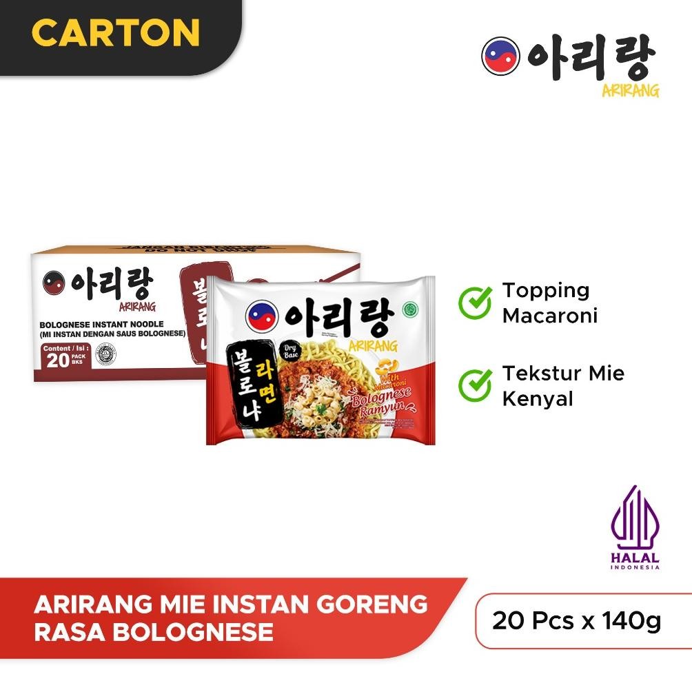 

TERLARIS 20 Pcs Arirang Mie Instan Goreng Rasa Bolognese 140g Siap kirim