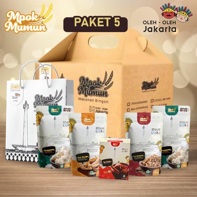

Paket Oleh Oleh Isi 5 Varian Dari Jakarta Dan Khas Betawi Hemat Ekonomis - Mpok Mumun