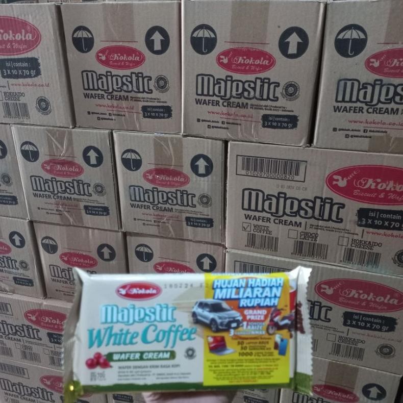 

Original Kokola Majestic Wafer 70 Gram 1 Dus Isi 30 Pcs Hj-64