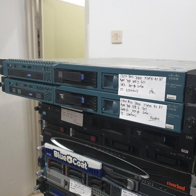 Server Cisco Mcs 7800 Quadcore Rackmount 1U Base Ibm X3250 M3 New Stok