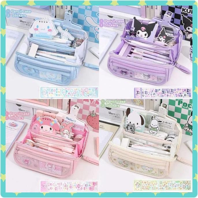 

[KKS] KOTAK PENSIL KUROMI CINNAMOROLL MY MELODY ST006 KAPASTIS BESAR TENPAT ALAT TULIS PENCIL CASE KUROMI TERBARU ASLI 100% ORIGINAL OFFICIAL MODERN GARANSI BRAND TERLARIS DISKON GROSIR COD TREND 2025 NEGO BAYAR DI TEMPAT DISKON GRATIS ONGKIR