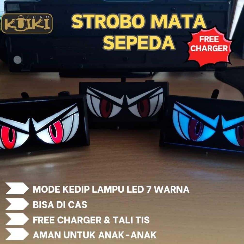 Lampu Sepeda Mata Aksesoris Sepeda Anak Kelap Kelip Led