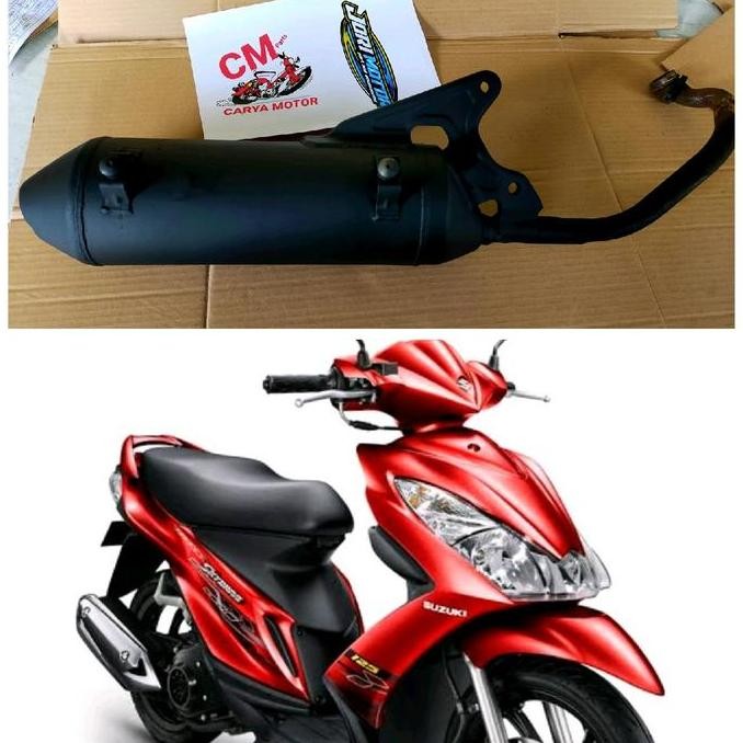 KNALPOT STANDAR SUZUKI SKYDRIVE 125 ASLI ORIGINAL COPOTAN DARI MOTOR TERLARIS MOTORCYCLE terlaris