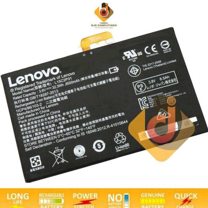 Baterai Lenovo Yoga Book Yb1 Yb1-X90F Yb1-X91F L15C2P31 Sb18C04740 Ori New Stok