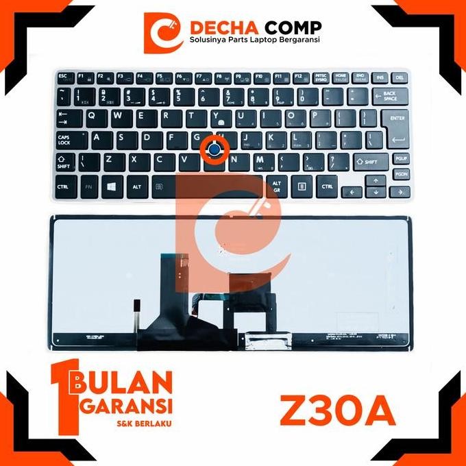 Keyboard Toshiba Portege Z30 Z30-A Z30-B Z30T-Z Pointer + Backlight New Stok