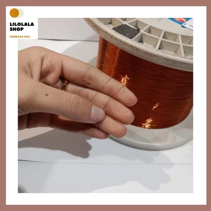 JH8 KAWAT TEMBAGA EMAIL 0,18 EIW 0,18 0.18 mm GULUNG DINAMO TRAFO TAMIYA GENERATOR SPULL (per ONS)