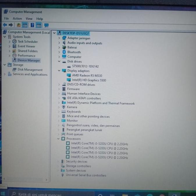Laptop Hp 14 - Ac018Tx, Intel Core I5-5200U, Gen 5 Th, #Dualvga, 4/500 New Stok