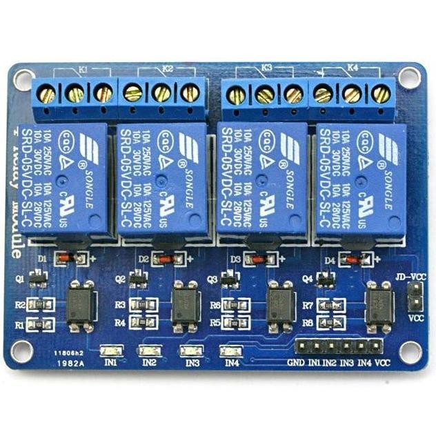 JH8 Relay Module 5V 4 Channel 4ch 4 ch Untuk Arduino Modul Relay 5V 5 V