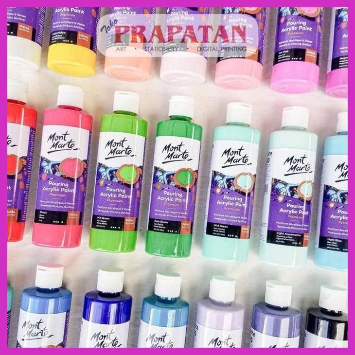 

( SEKOLAH / LUKIS ) SALE CAT AKRILIK MONT MARTE POURING 240ML | POURING ACRYLIC (SENI / MENGGAMBAR / ART / KERAJINAN ) PACKING AMAN