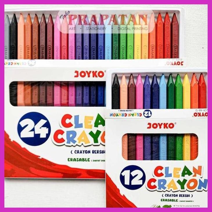 

( SEKOLAH / LUKIS ) DISCOUNT JOYKO CLEAN CRAYON CLCR | KRAYON BERSIH (SENI / MENGGAMBAR / ART / KERAJINAN ) PACKING AMAN