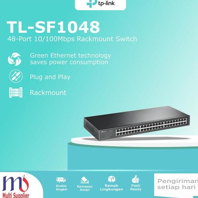Tp Link Sf1048 48 Port 10/100Mbps Rackmount Switch Hub Tl-Sf1048 New Stok