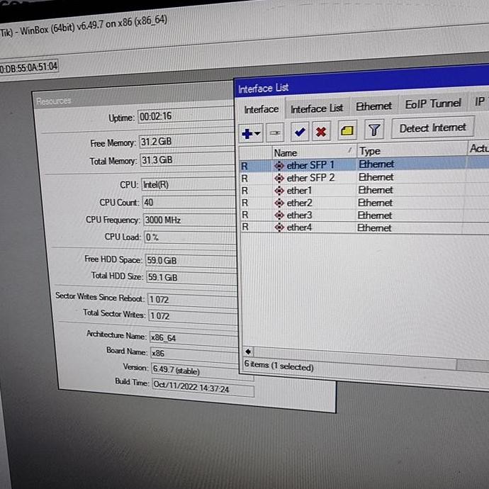 Mikrotik X86 40Core Sfp 10G New Stok