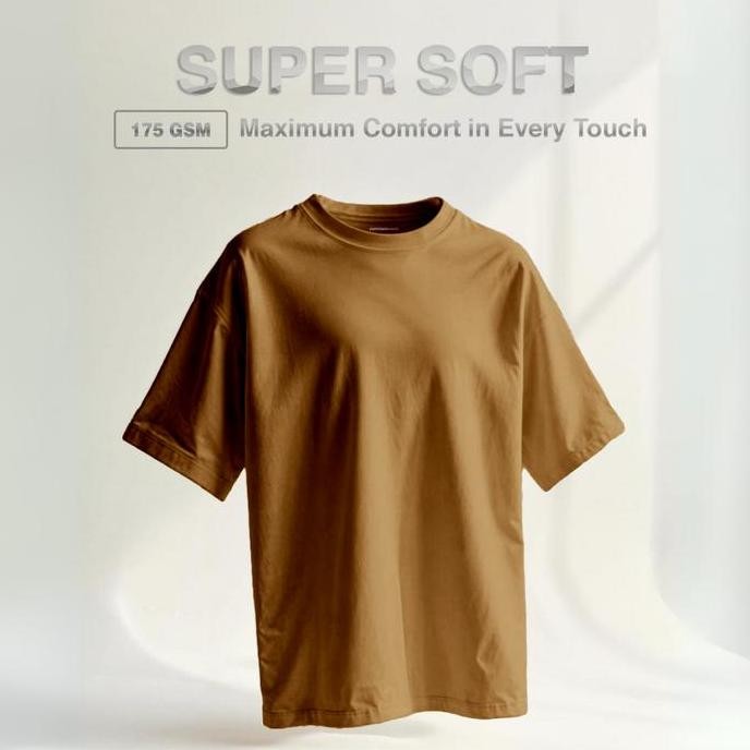 

common goods short sleeve oversize t-shirts - almond brown termurah
