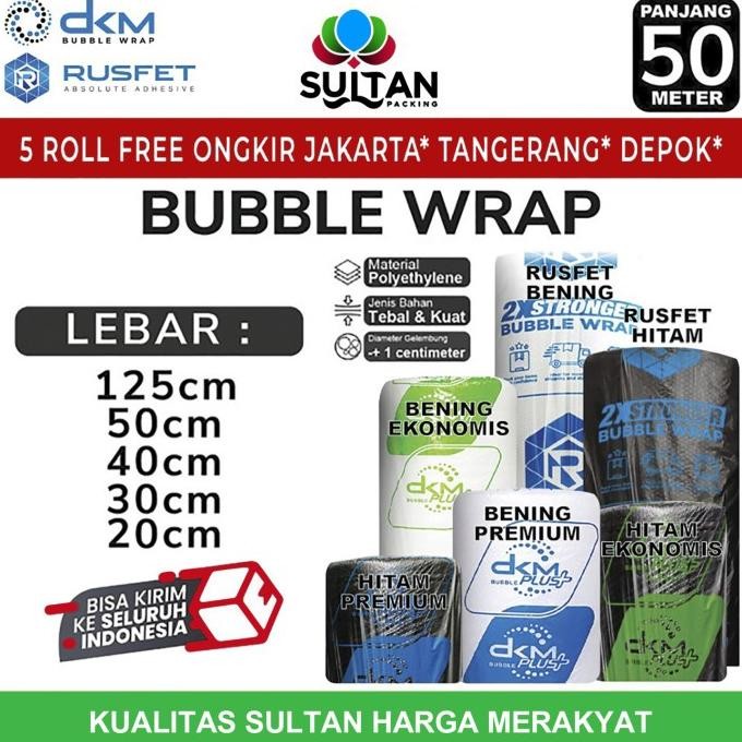 

Plastik Bubble Wrap 30cm x 50m DKM Plus Premium TERMURAH ROLL