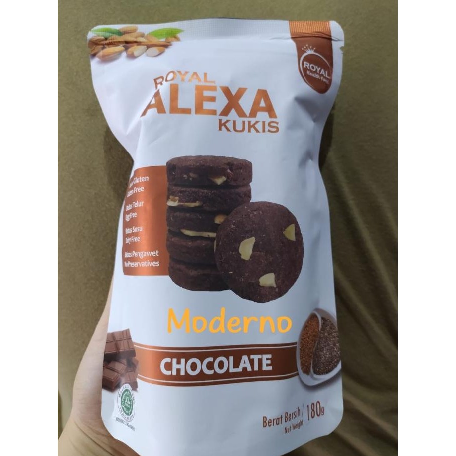 

royal alexa almond delight cookies 180gr - chocolate termurah