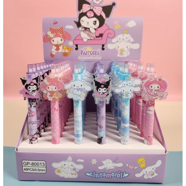 

Produk Baru!! Pulpen cinnamoroll sanrio lotso Labubu tinta hitam isi 6 pc