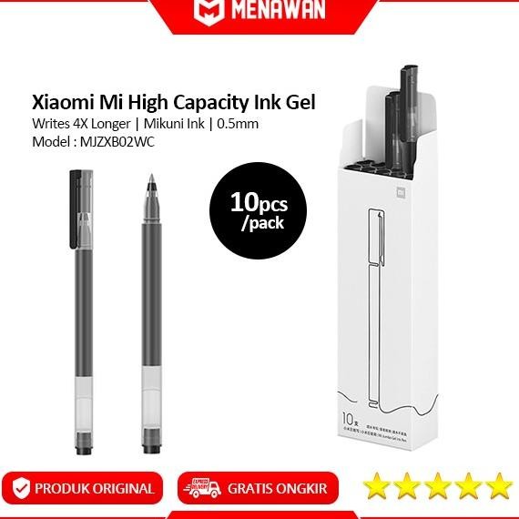 

Produk Baru!! Xiaomi Mi High Capacity Ink Pen Gel Mikuni Ink Pulpen Pena Pack 10 Pcs