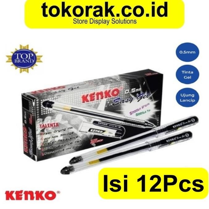 

Produk Baru!! PULPEN GEL PEN 0.5 MM KENKO - EASY GEL - GEL TINTA PEN ISI 12 PCS