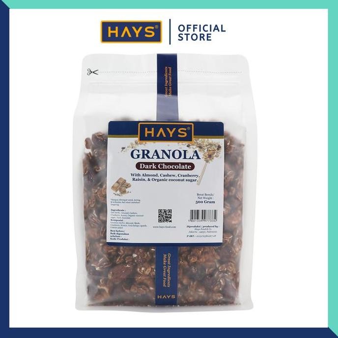 

hays granola all variant 500 gram dengan almond mede cranberry raisin organic coconut sugar 500 g termurah