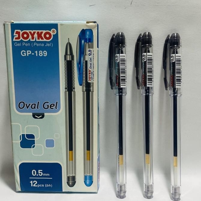

Produk Baru!! PULPEN JOYKO OVAL GEL PEN GP-189 0.5 MM TINTA HITAM / 1 BOX ISI 12 PCS